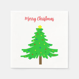 Servilleta De Papel Árboles de Navidad Divertidos y Festivos