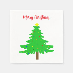 Servilleta De Papel Árboles de Navidad Divertidos y Festivos