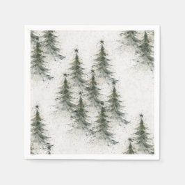 Servilleta De Papel Árboles de Navidad en el bosque