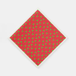 Servilleta De Papel Árboles de Navidad en rojo