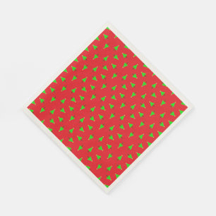 Servilleta De Papel Árboles de Navidad en rojo