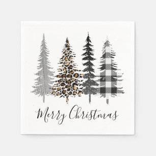 Servilleta De Papel Árboles de Navidad Modernos de Granja