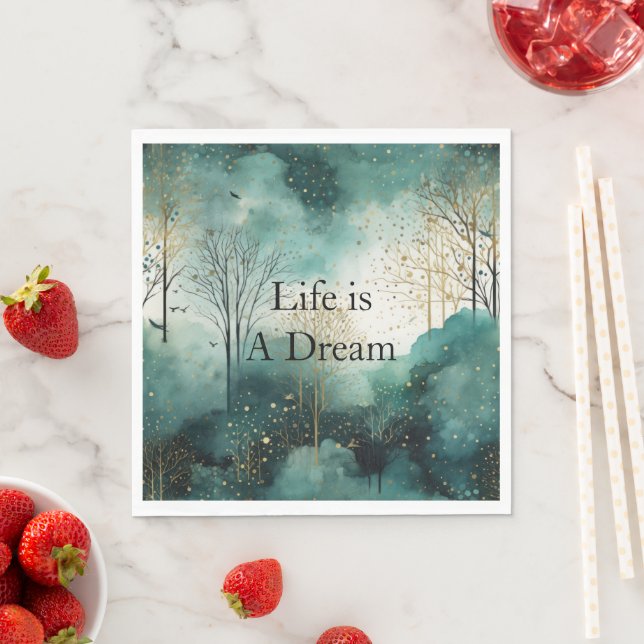 Servilleta De Papel Árboles de oro verdes (In situ)