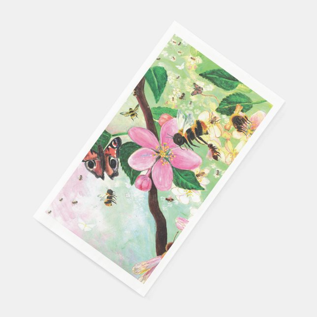 Servilleta De Papel Árboles florecientes para abejas y otros polinizad (Esquina)