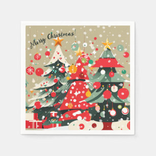 Servilleta De Papel Árboles navideños juguetones