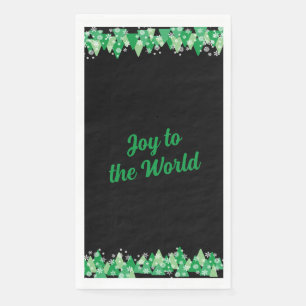 Servilleta De Papel Árboles navideños: Las nevadas blancas alegran al