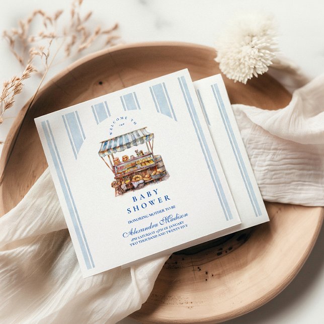 Servilleta De Papel Arch Blue Farmers Market Baby Shower (Subido por el creador)