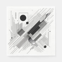 Servilleta De Papel Architectural Line Matrix