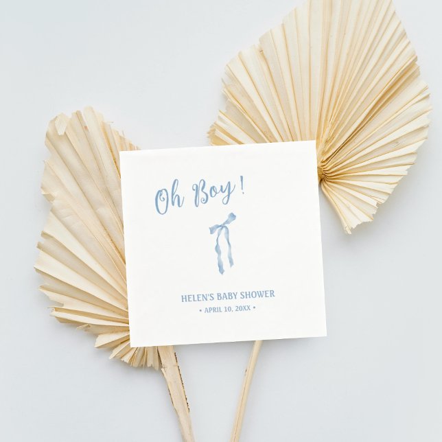 Servilleta De Papel Arco azul simple niños bebé ducha pañuelo (Subido por el creador)