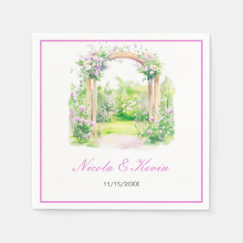 Servilleta De Papel Arco de boda floral de primavera
