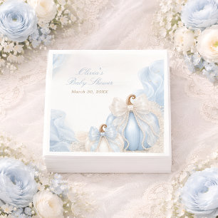 Servilleta De Papel Arco de calabaza azul Elegante Baby Shower