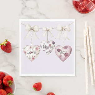 Servilleta De Papel Arco de corazones de flores inspiracionales de amo