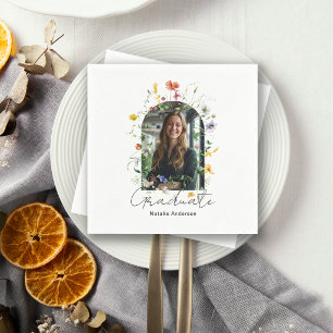 Servilleta De Papel Arco de Flores Silvestres Modernas Foto Fiesta de 