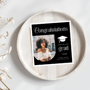 Servilleta De Papel Arco de graduación de foto de felicitaciones moder