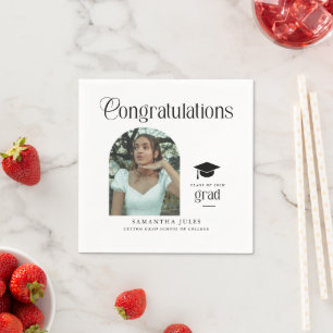 Servilleta De Papel Arco de graduación moderno Felicitaciones foto de