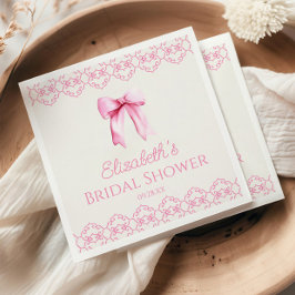 Servilleta De Papel Arco de novia coqueta rosa Desayuno nupcial