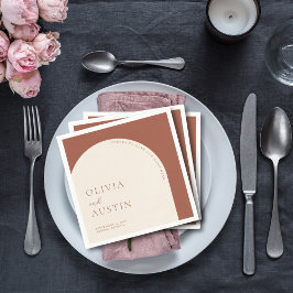 Servilleta De Papel Arco de Terracota minimalista vitorea a Boda de gu