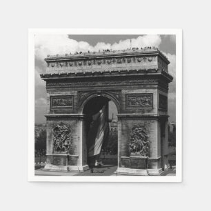 Servilleta De Papel Arco de Triunfo de París Francia Vintage Plaza Eto