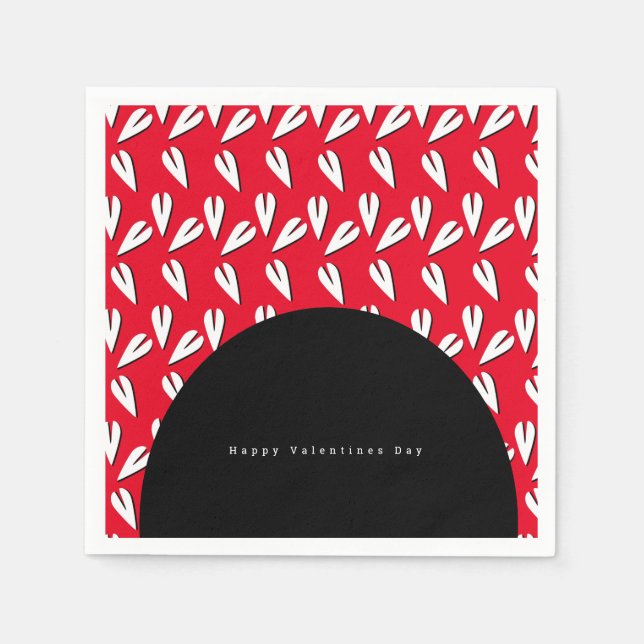 Servilleta De Papel Arco día de San Valentín y patrón cardíaco (Anverso)