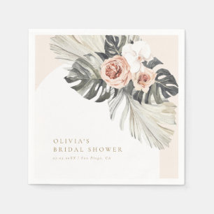 Servilleta De Papel Arco Floral Boho Polvoriento