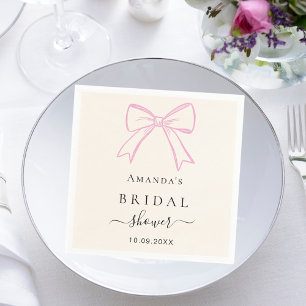 Servilleta De Papel Arco rosa crema dibujado a mano Baby Shower Nupcia