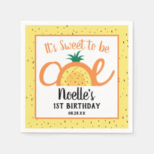 Servilleta De Papel Arcoiris de piña, dulce de ser uno, primer cumplea
