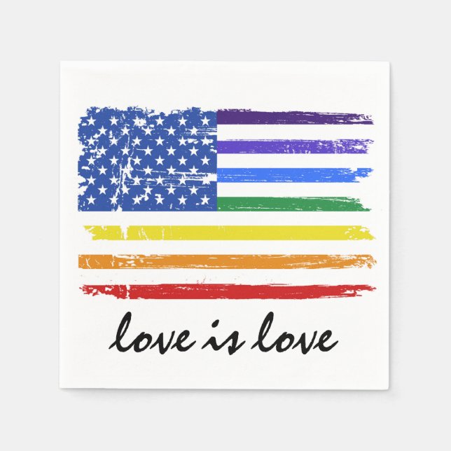 Servilleta De Papel Arcoiris del Orgullo Gay (Anverso)