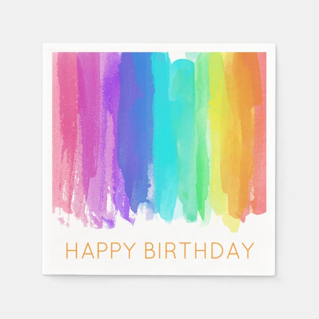 Servilleta De Papel Arcoiris FELIZ BIRMANIA (Anverso)