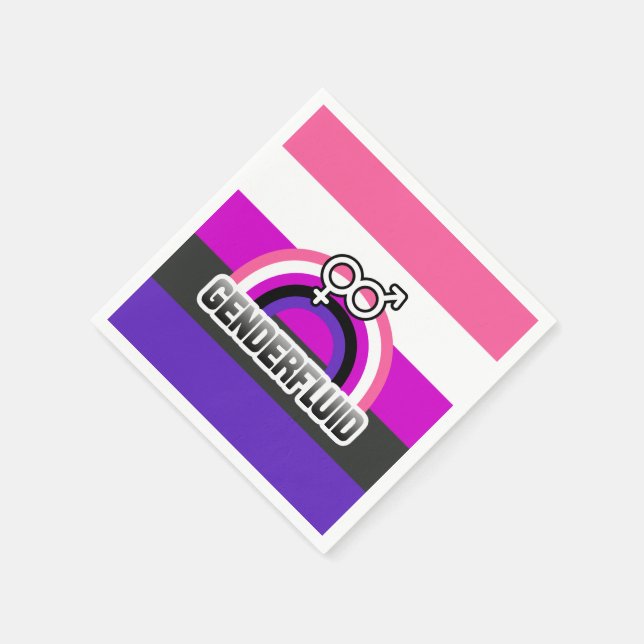 SERVILLETA DE PAPEL ARCOÍRIS GENDERFLUID (Borde)