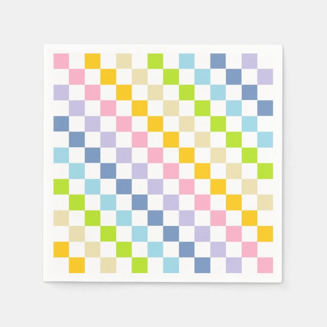 Servilleta De Papel Arcoiris pastel bajo control (Anverso)