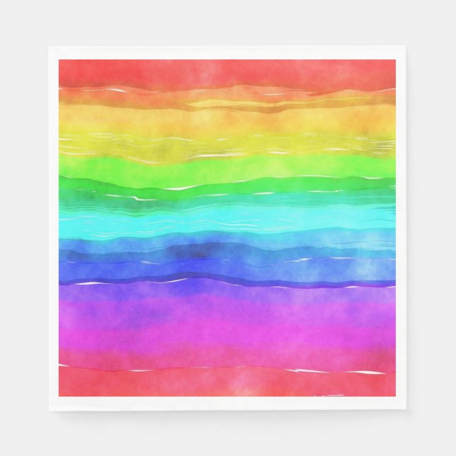 Servilleta De Papel Arcoiris pintado (Anverso)