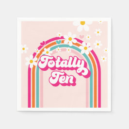 Servilleta De Papel Arcoiris retro 10 cumpleaños total