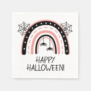 Servilleta De Papel Arcoíris Rosa Feliz Halloween