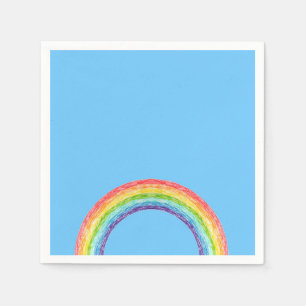 Servilleta De Papel Arcoiris y cielo azul