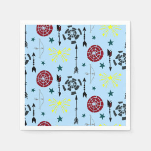 Servilleta De Papel Arcos azules doblan filas y objetivos