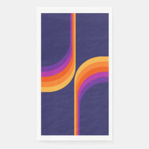 Servilleta De Papel Arcos coloridos de estilo retro