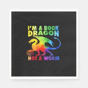 Servilleta De Papel Arcos de lluvia soy un dragón de libros, no un gus