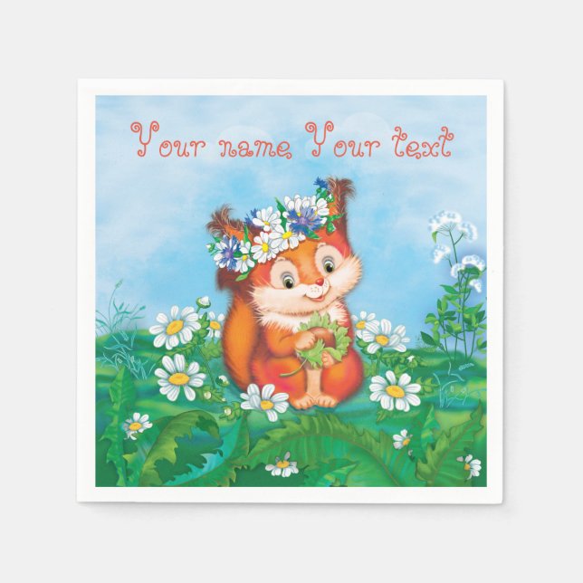 Servilleta De Papel Ardilla (Anverso)