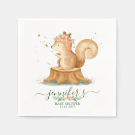 Servilleta De Papel Ardilla linda vida silvestre bebé recién nacido