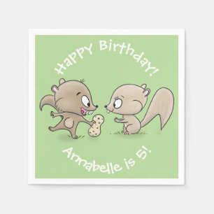 Servilleta De Papel Ardillas marrones compuestas de un personalizado d