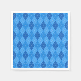 Servilleta De Papel Argyle Blue diamonds with thin dotted line