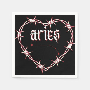 Servilleta De Papel Aries Constellation Arte Celestial Gótico Oscuro