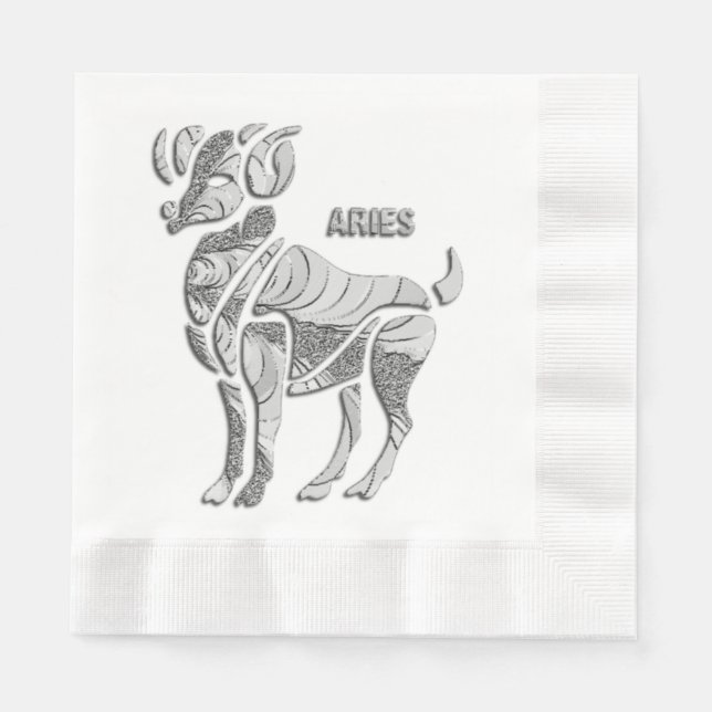 Servilleta De Papel Aries el Ram Zodiac (Anverso)