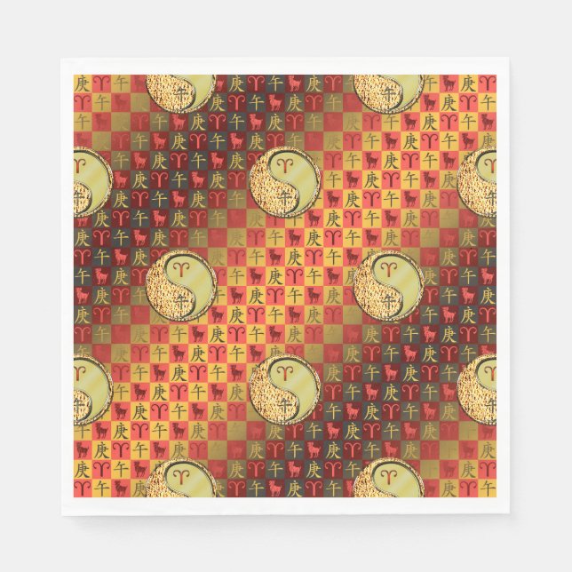 Servilleta De Papel Aries & Metal Horse (Anverso)