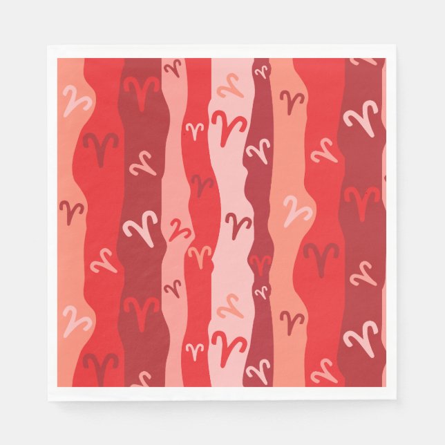 Servilleta De Papel Aries Zodiac Stripes (Anverso)