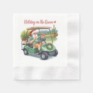 Servilleta De Papel Arizona Golf Navidad Santa Golfista Jugando Golf