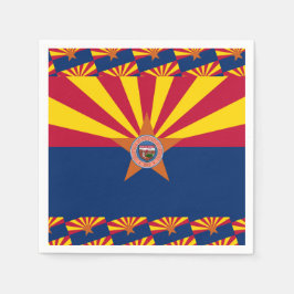 Servilleta De Papel Arizonan Flag & Seal, Flag of Arizona