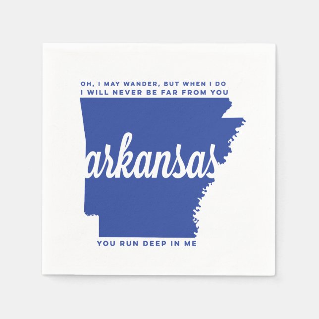 Servilleta De Papel arkansas | letras de canciones | azul (Anverso)