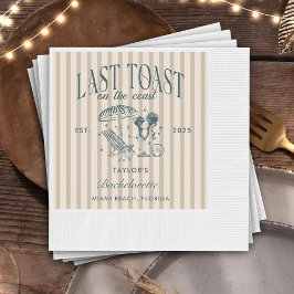 Servilleta De Papel Armada Fiesta de cócteles Bachelorette Coastal