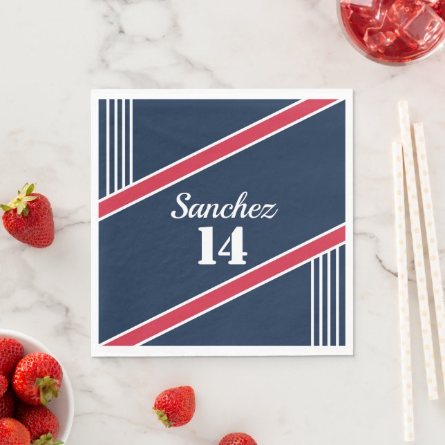 Servilleta De Papel Armada y Béisbol Rojo o cualquier deporte (In situ)